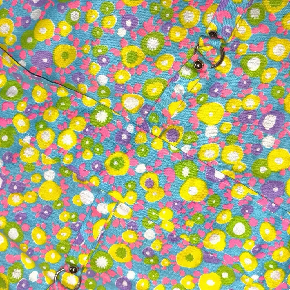 Vintage 1970s Mod Retro Cuckoo Toddler Dress Flower Power Floral New Cotton 2T